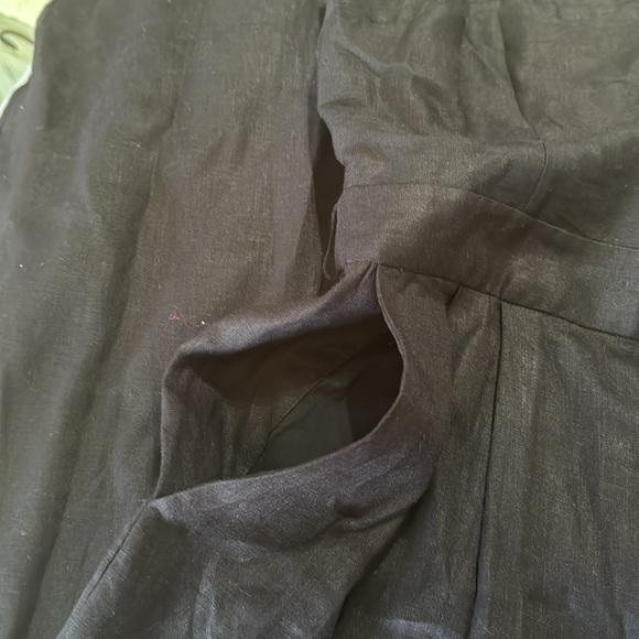 J Crew Cropped Pleated‎ Linen Zipper Backed Jumpsuit - Picture 6 of 11